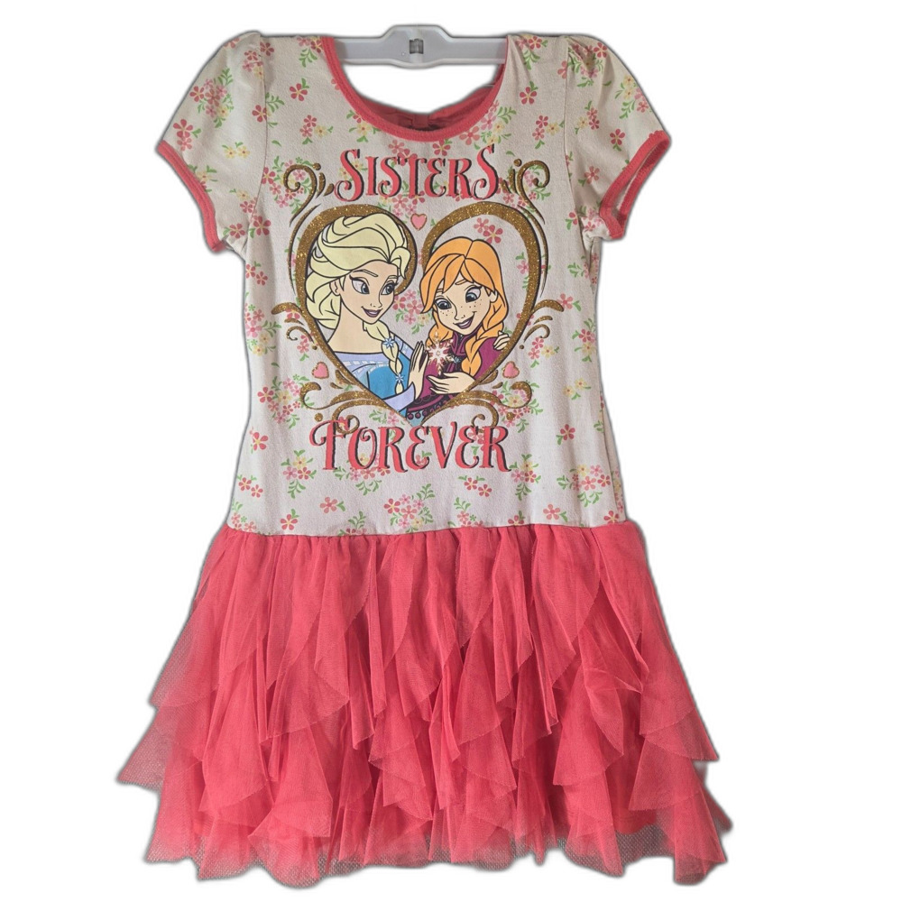 Disney Frozen Girls Princess Dress, Tutu Sisters Forever Size 10-12 L